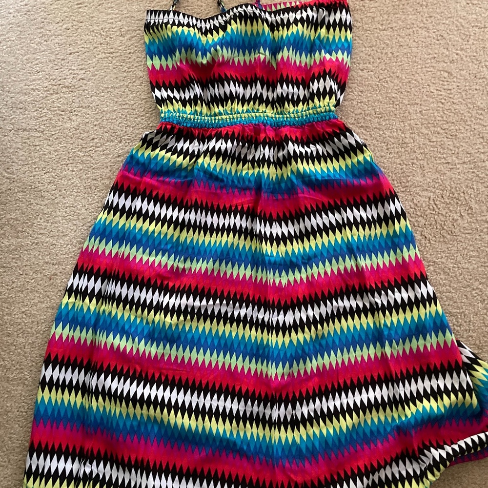 summer dress midi with spaghetti strap size med